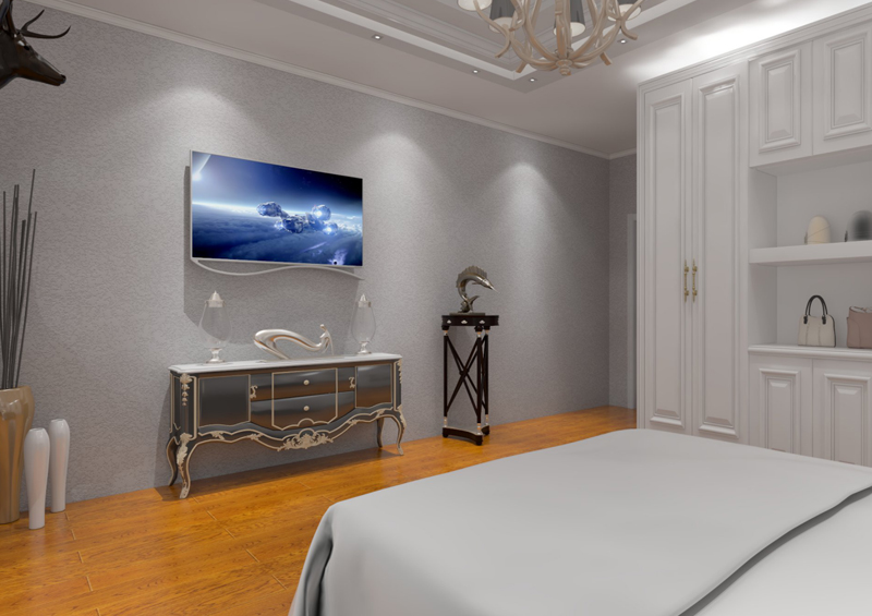 客廳硅藻泥背景墻打造“生態家居”